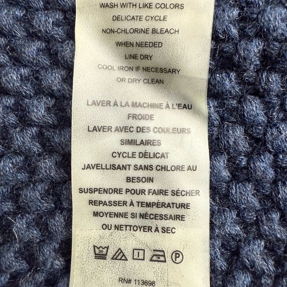 MARGARET O'LEARY 100% Cotton Varsity Stripe Long Open Cardigan L - Picture 6 of 9